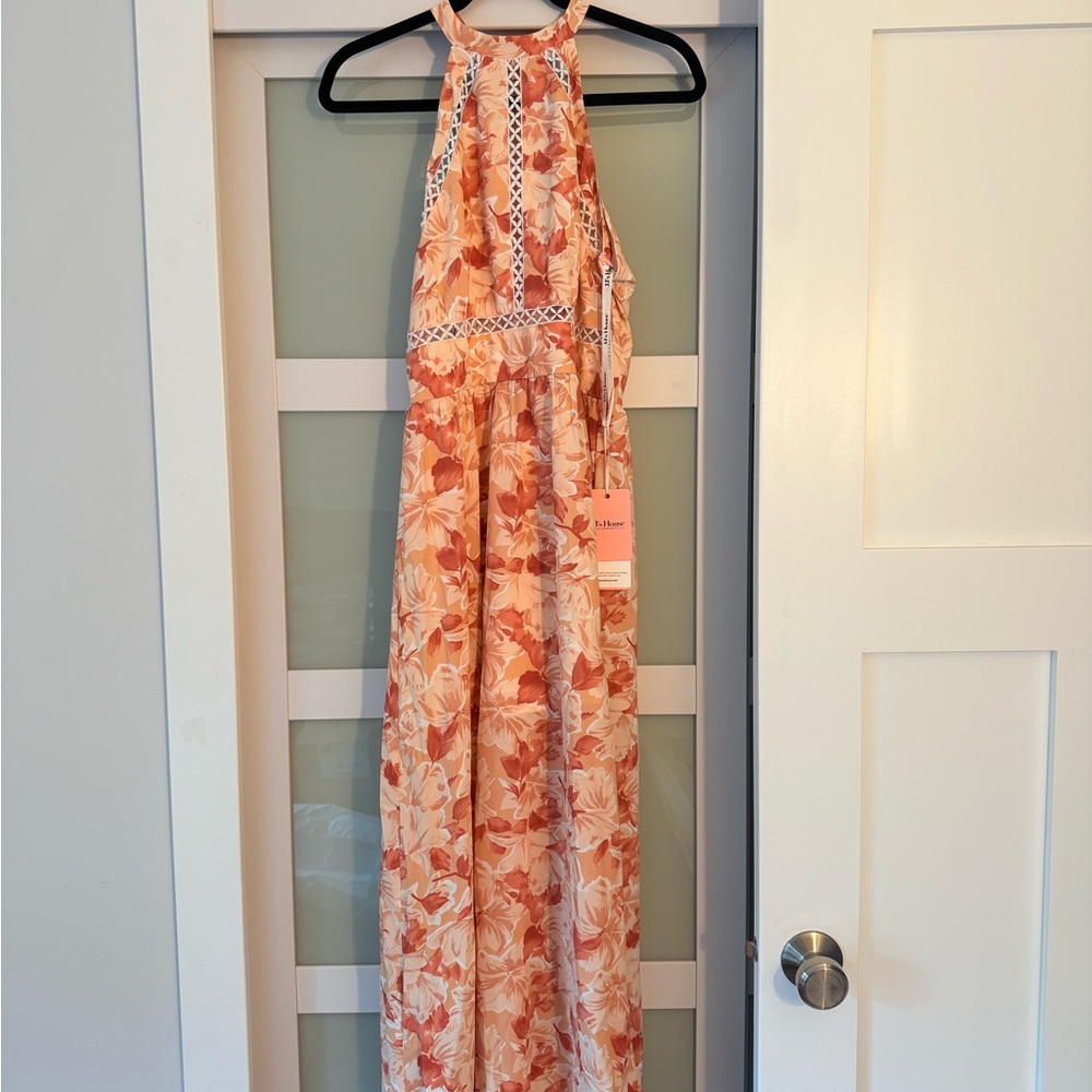 JJs House Floral Orange Maxi Dress